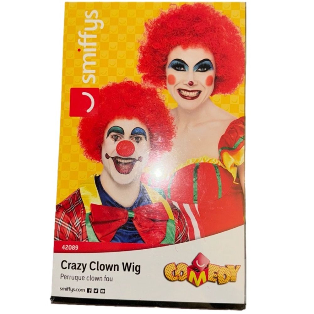 Smiffys Fun, Crazy Clown Wig Great for Halloween, career clown, carnivals.